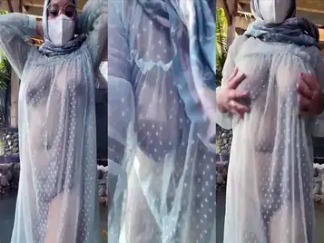 Tante Jilboobs Baju Transparan Outdoor Ngewe Ganas